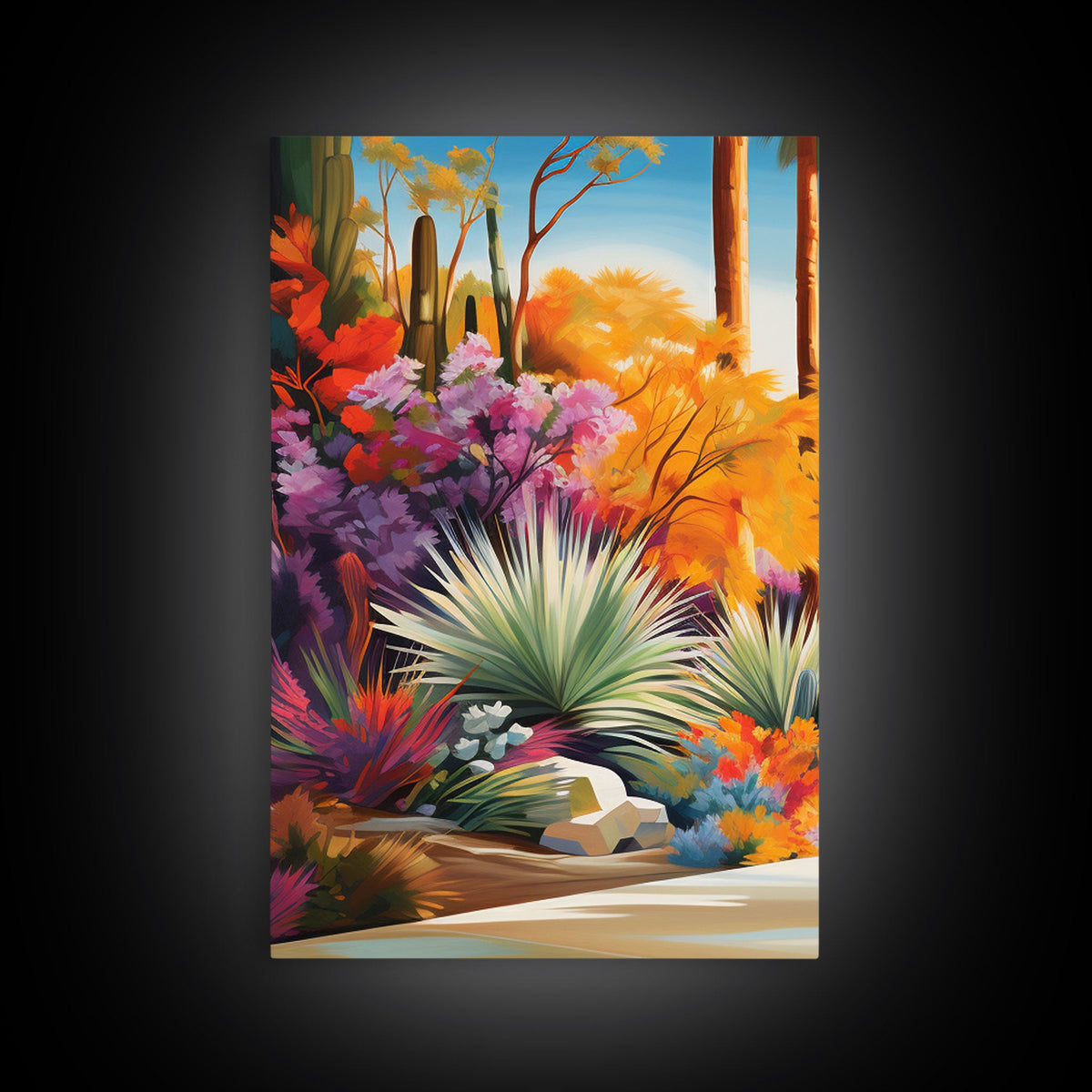 Palm Trees Art, Canvas Print, 3 Piece Wall Art