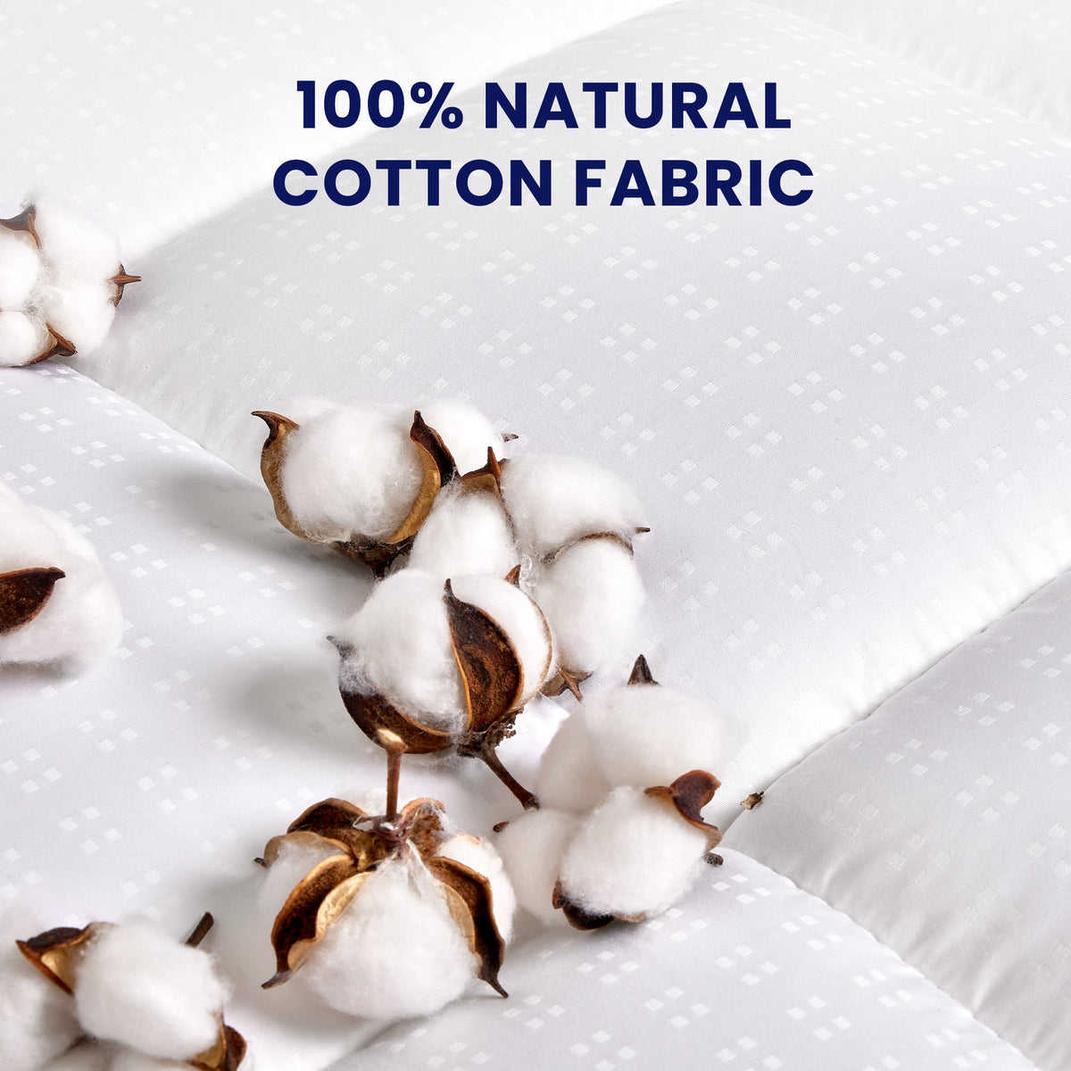 Luxury Thick Cotton Mattress Pad White Soft