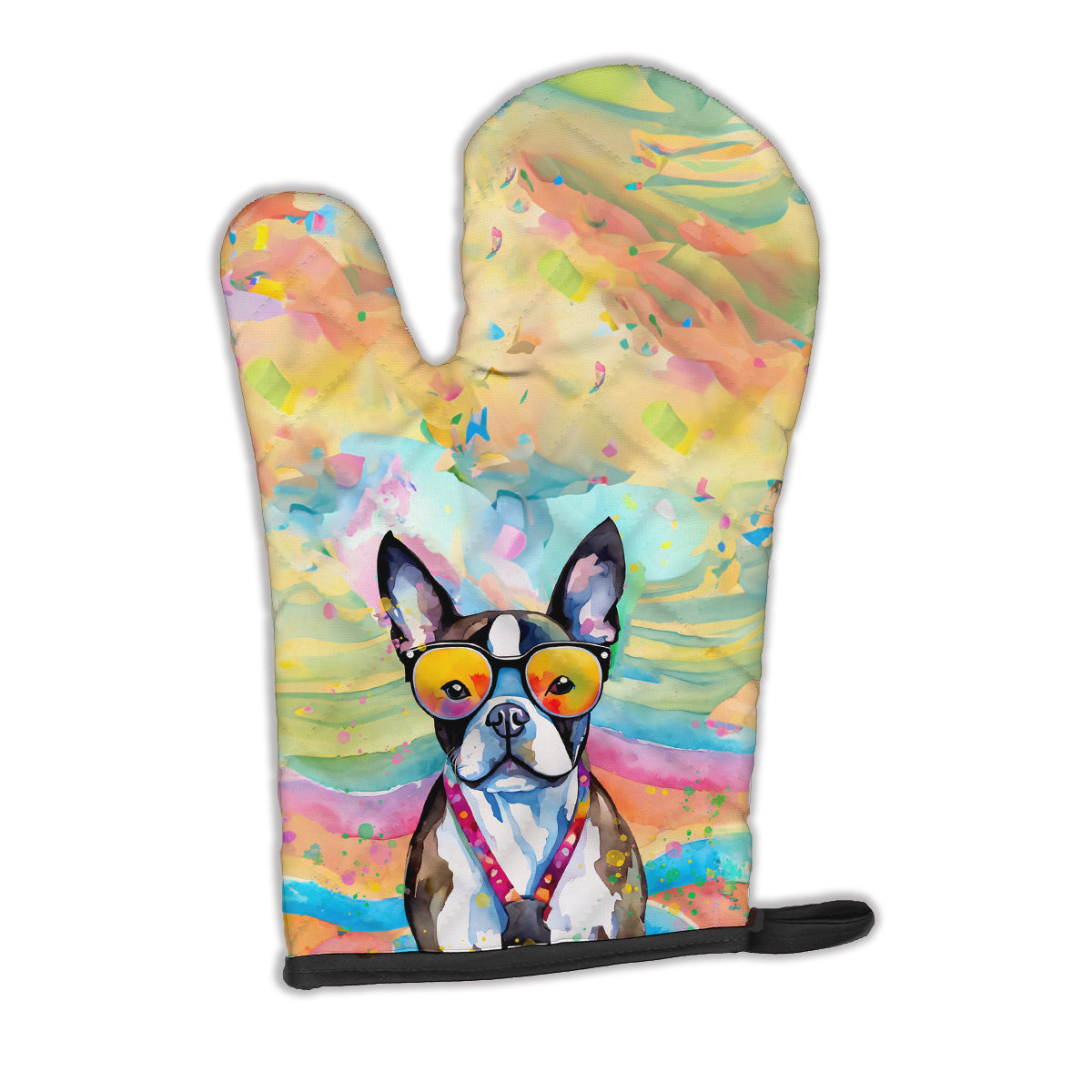 Boston Terrier Hippie Dawg - Oven Mitt