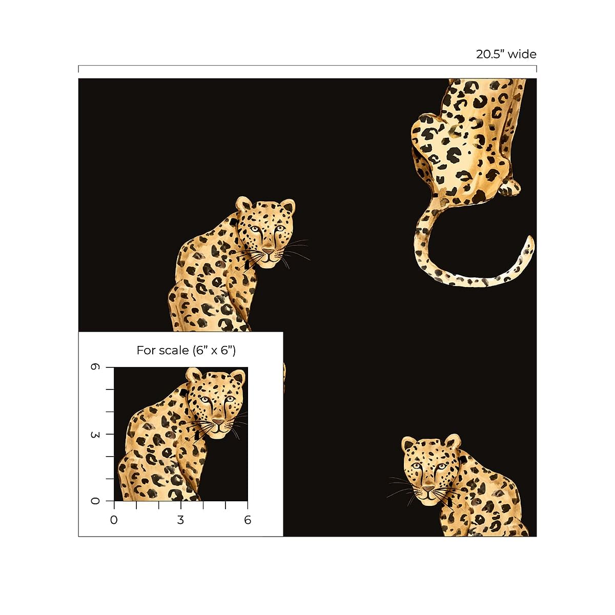 Leopard King Peel and Stick Removable Wallpaper