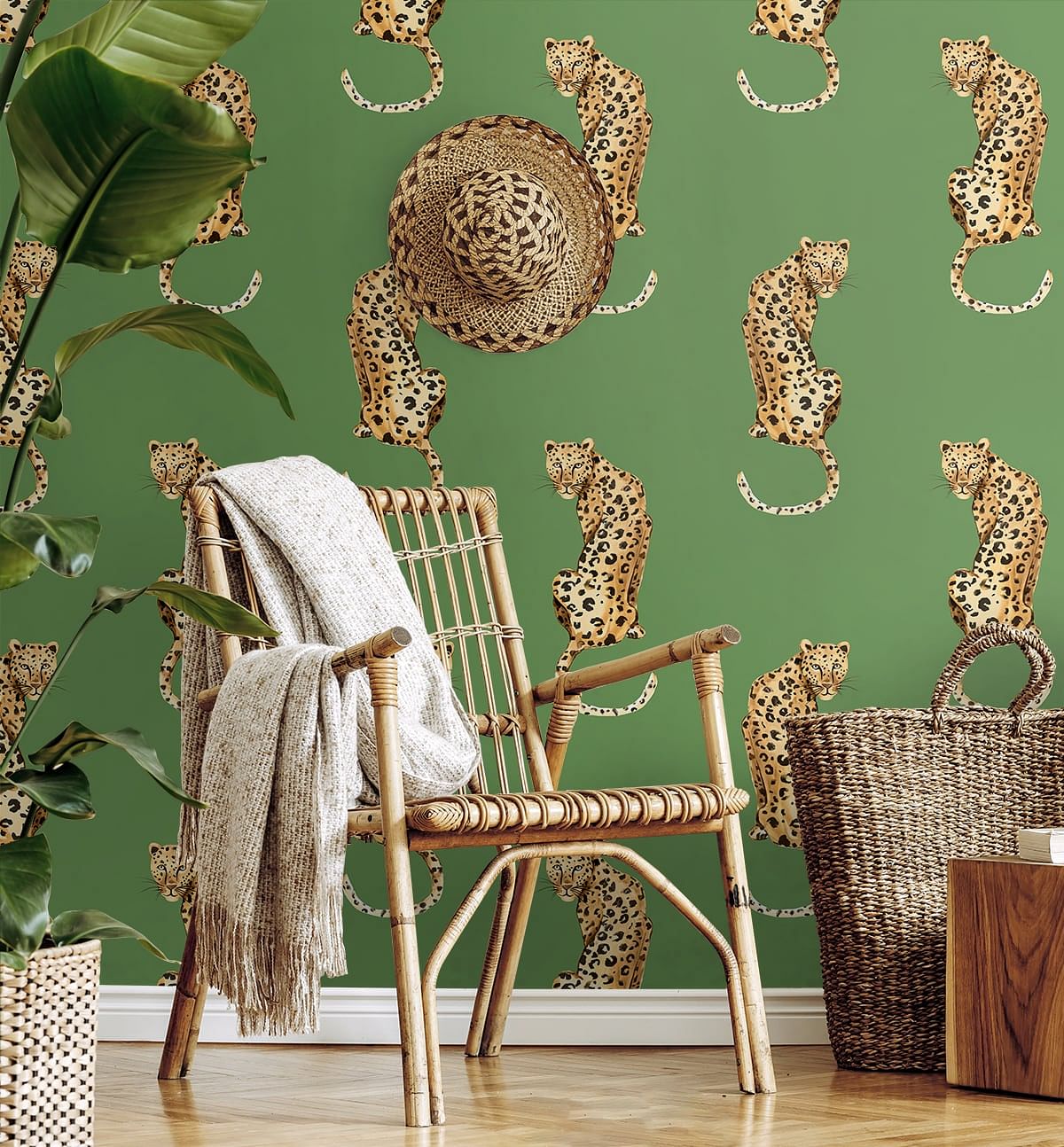 Leopard King Peel and Stick Removable Wallpaper