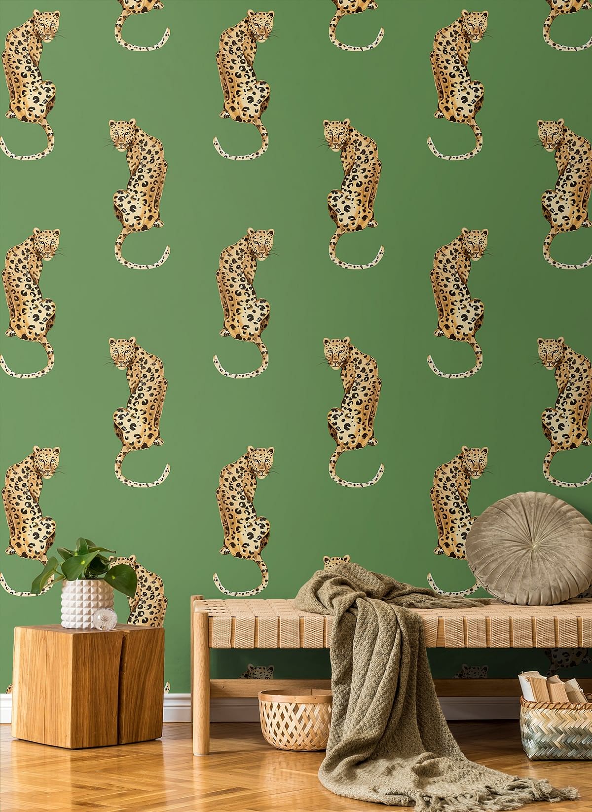 Leopard King Peel and Stick Removable Wallpaper