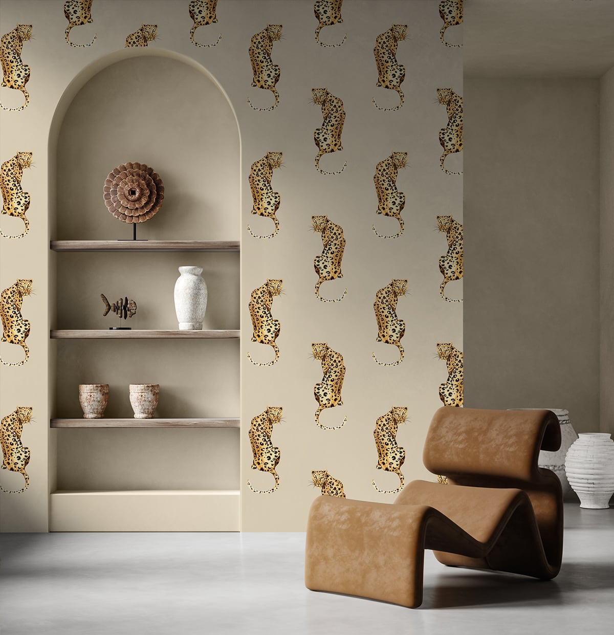 Leopard King Peel and Stick Removable Wallpaper