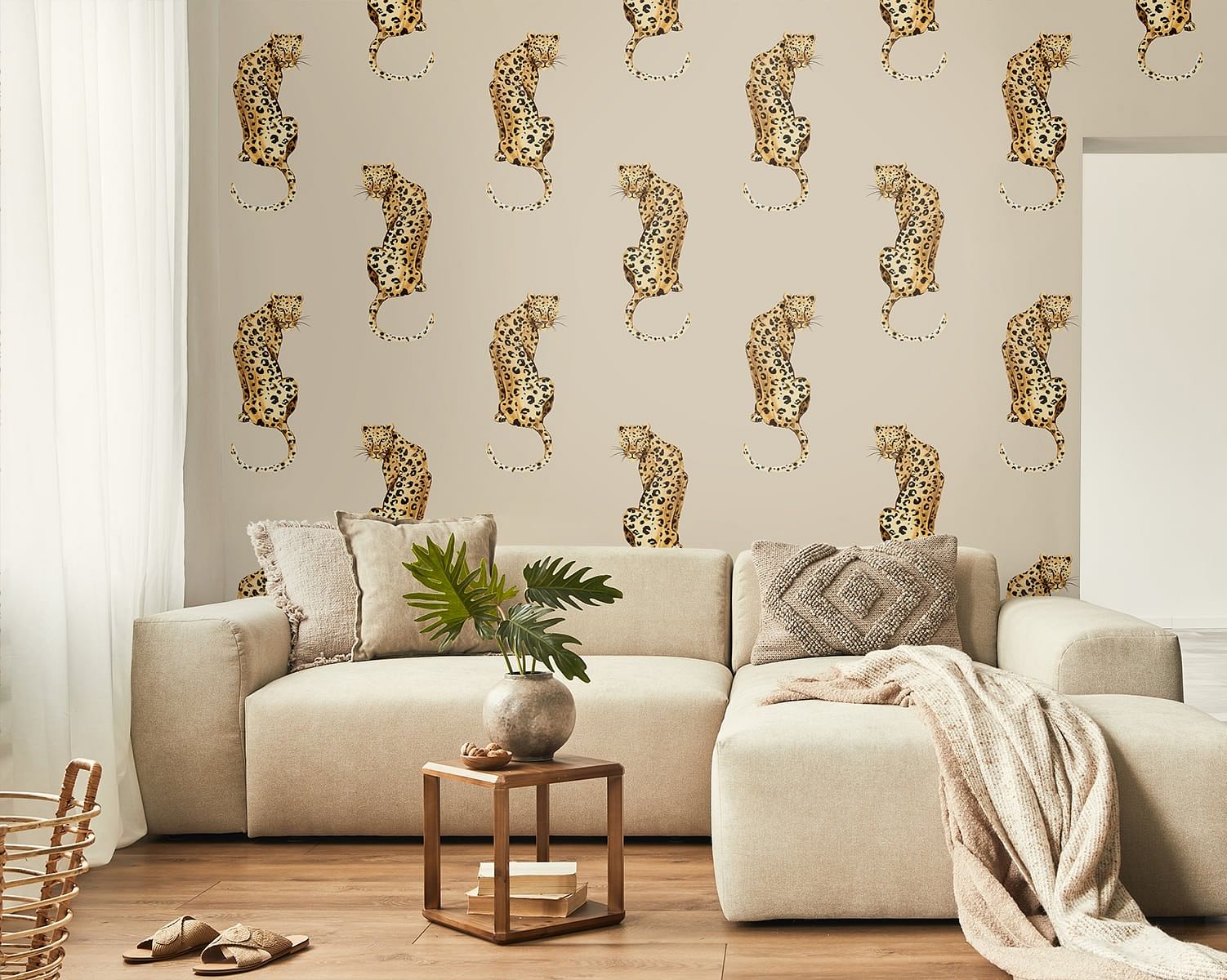 Leopard King Peel and Stick Removable Wallpaper