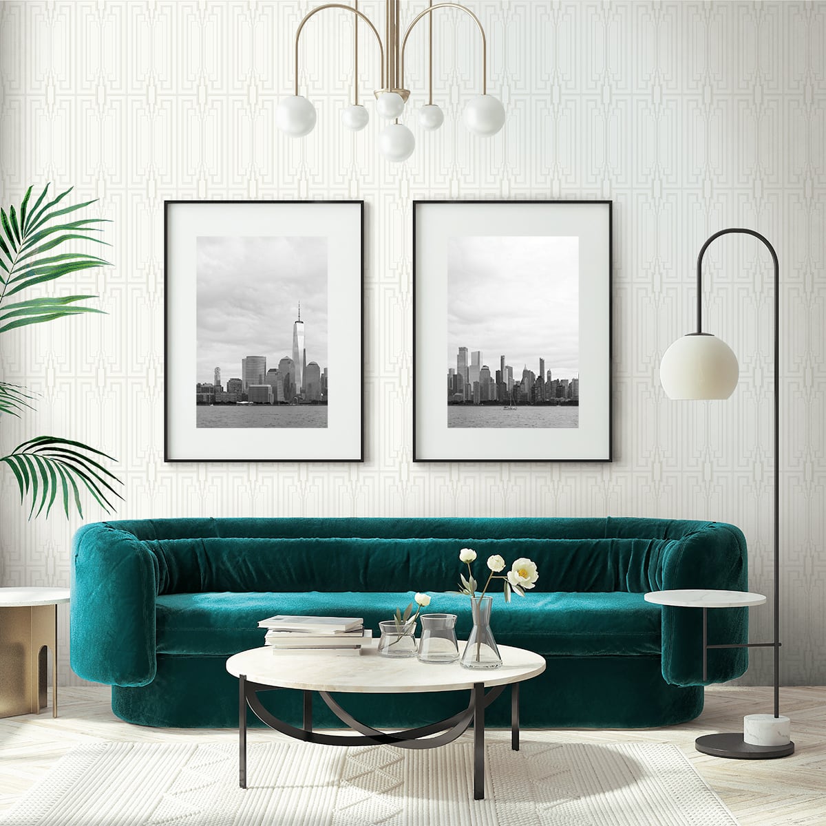 Deco 2 Manhattan Geometric Unpasted Wallpaper