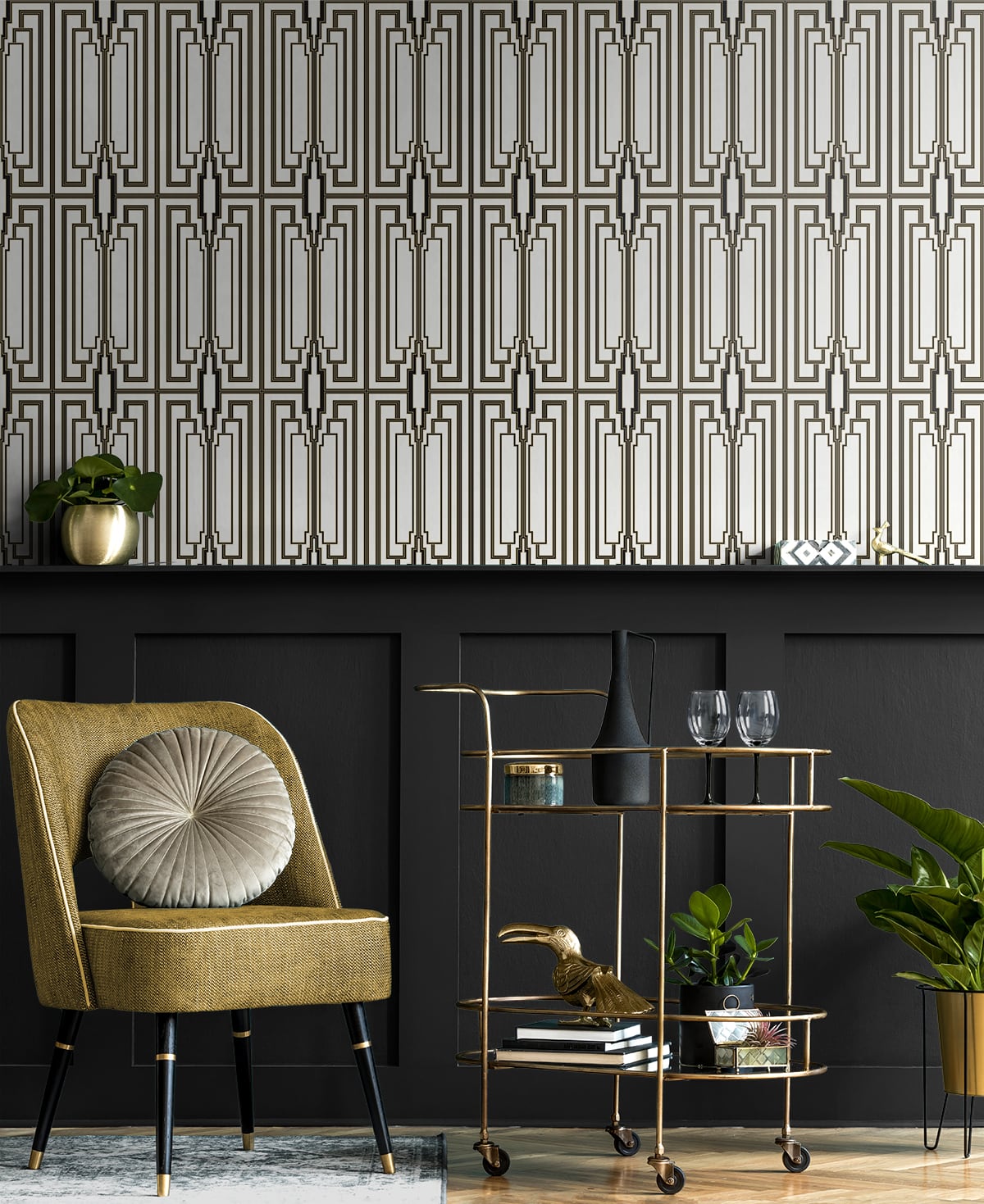 Deco 2 Manhattan Geometric Unpasted Wallpaper