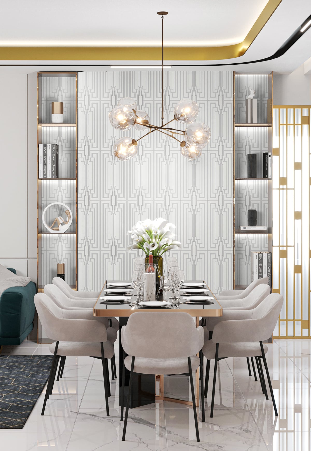 Deco 2 Manhattan Geometric Unpasted Wallpaper