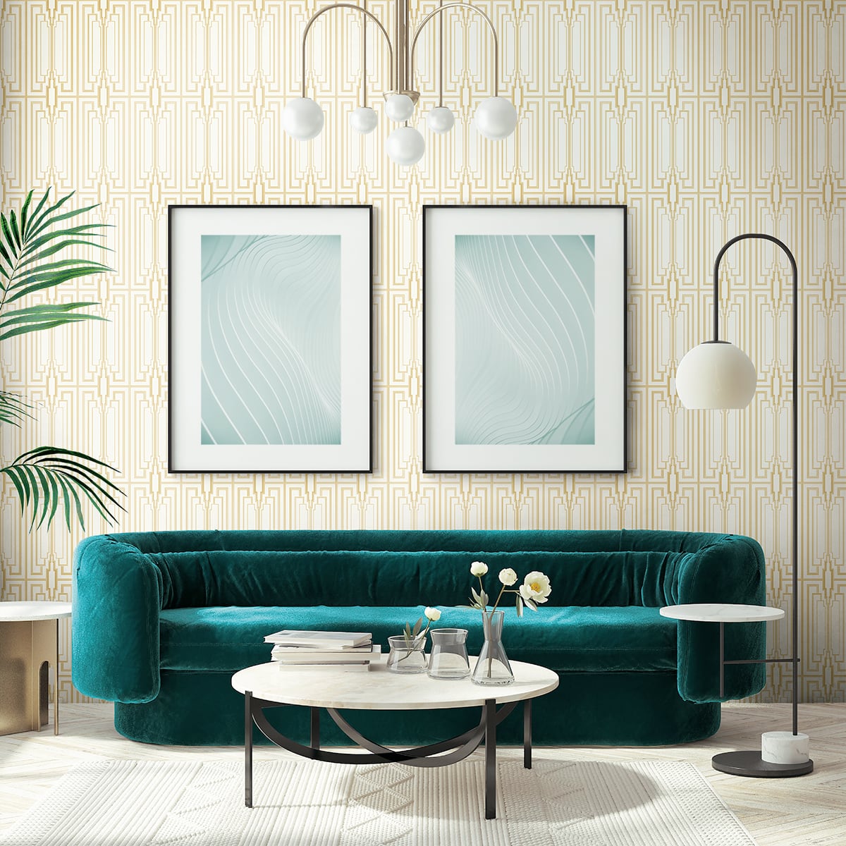 Deco 2 Manhattan Geometric Unpasted Wallpaper