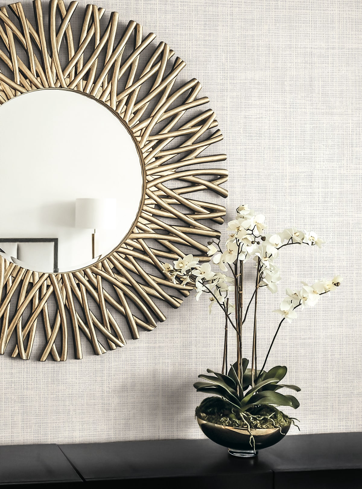 Deco 2 Soho Faux Linen Unpasted Wallpaper