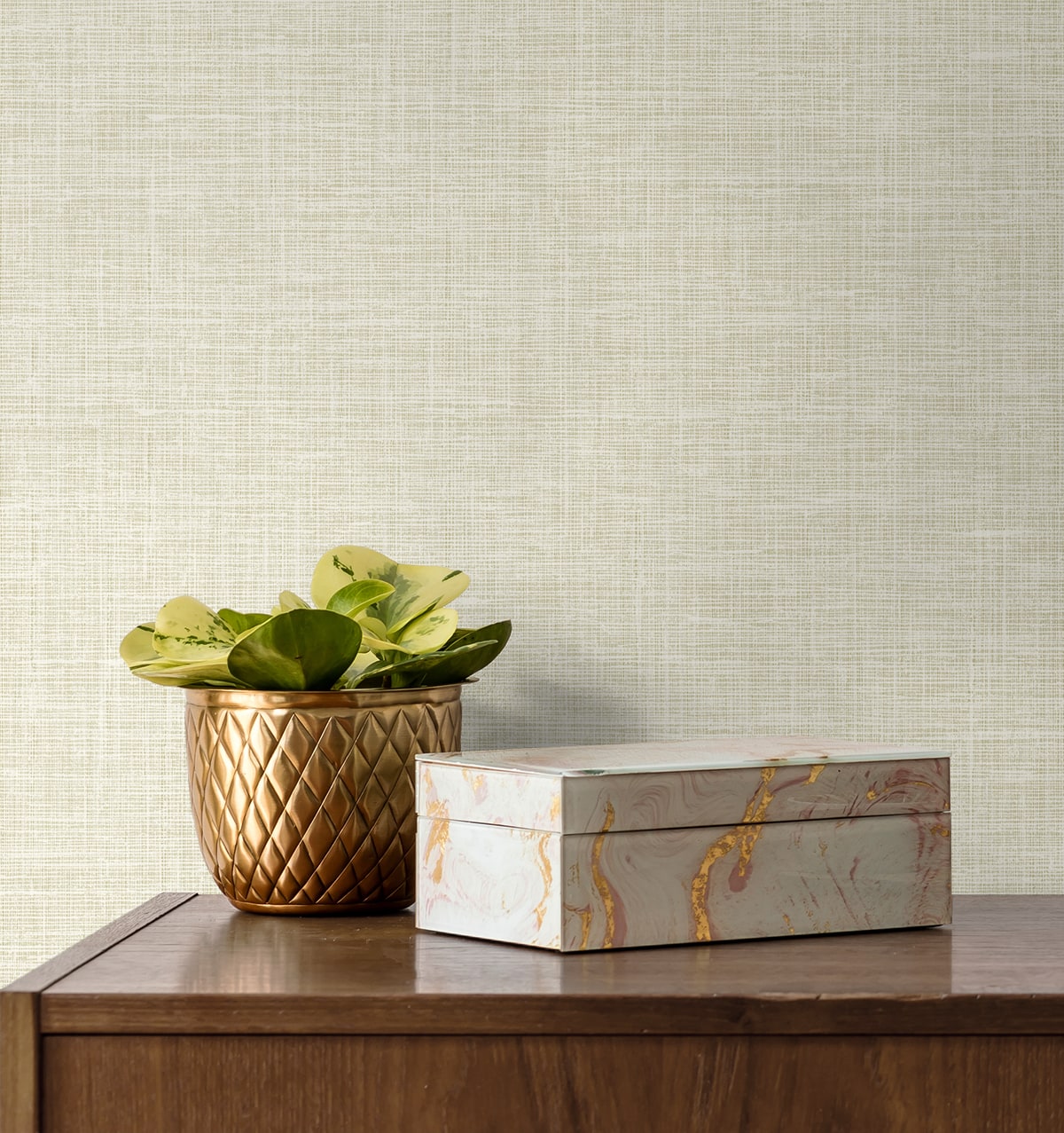 Deco 2 Soho Faux Linen Unpasted Wallpaper