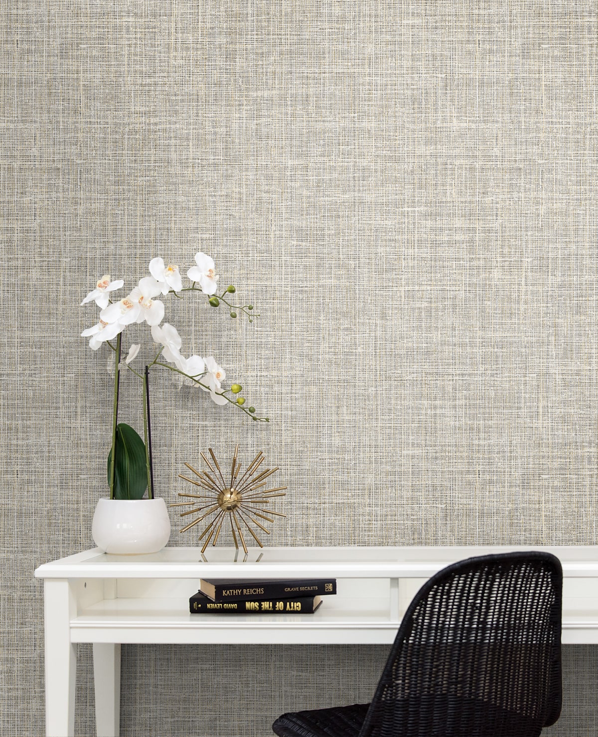 Deco 2 Soho Faux Linen Unpasted Wallpaper