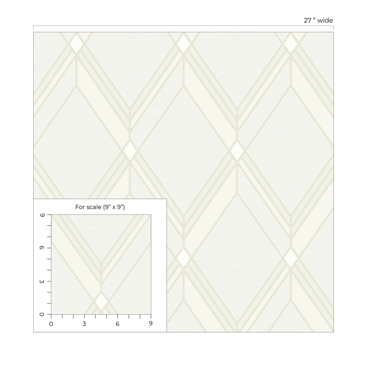 Deco 2 Brooklyn Diamond Geometric Unpasted Wallpaper