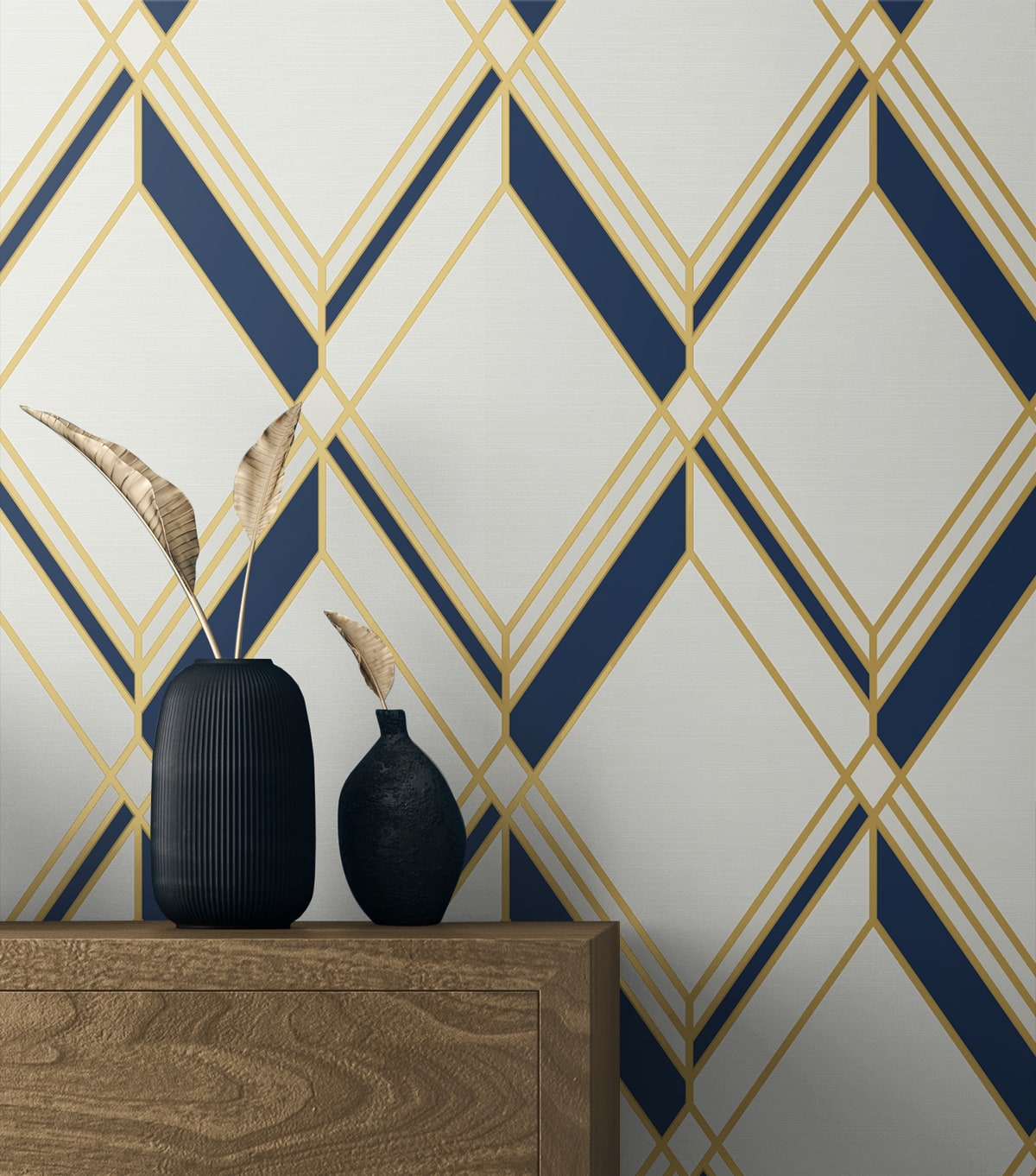Deco 2 Brooklyn Diamond Geometric Unpasted Wallpaper