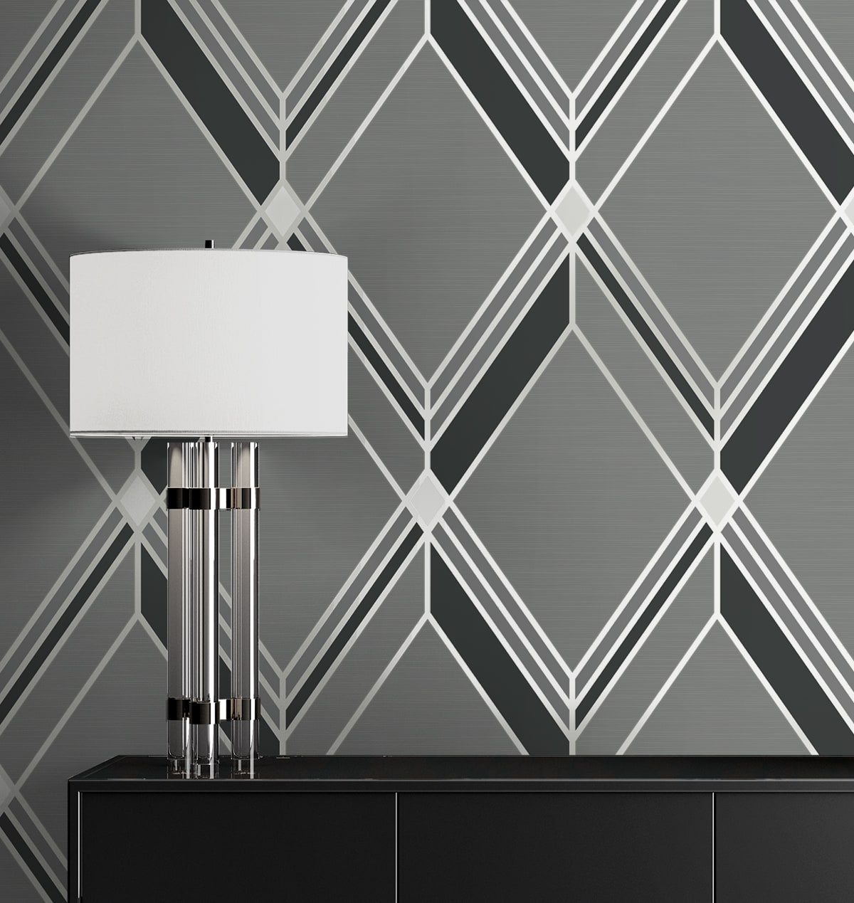 Deco 2 Brooklyn Diamond Geometric Unpasted Wallpaper