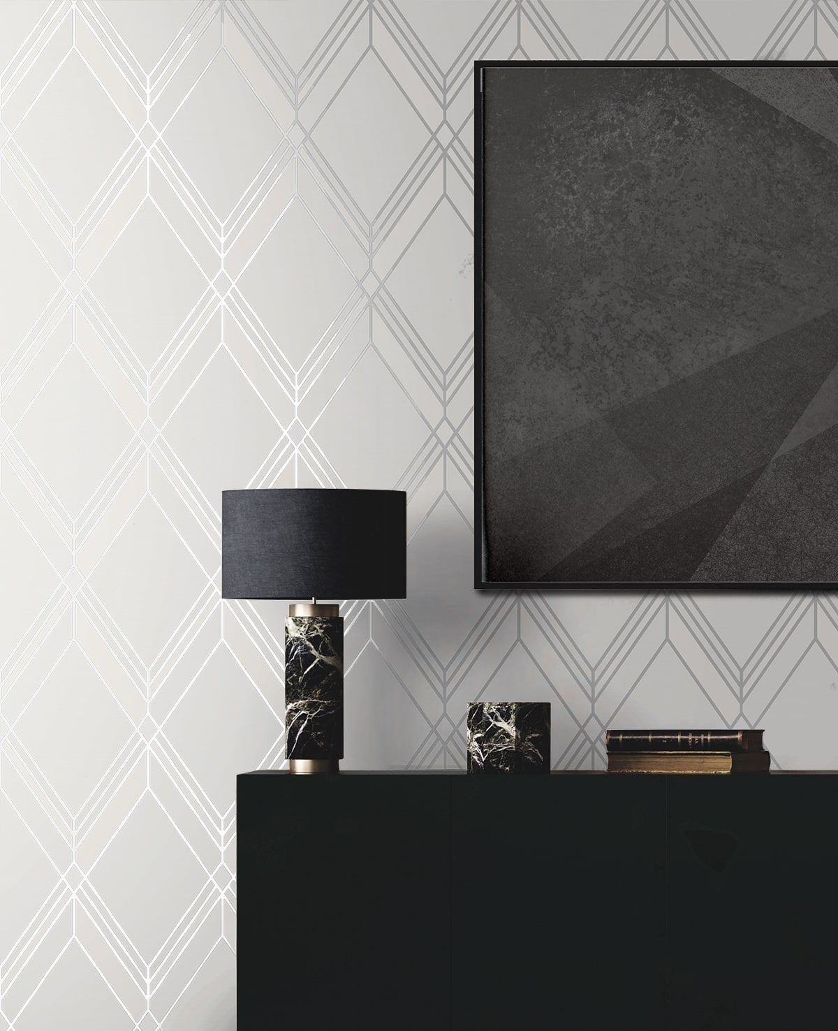 Deco 2 Brooklyn Diamond Geometric Unpasted Wallpaper