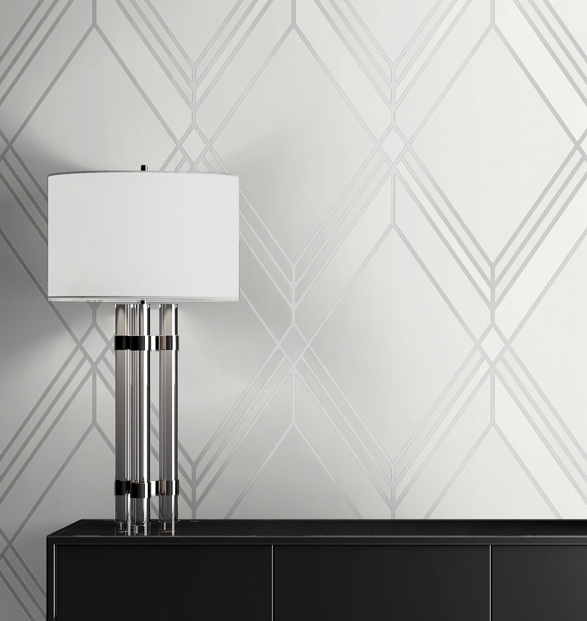 Deco 2 Brooklyn Diamond Geometric Unpasted Wallpaper