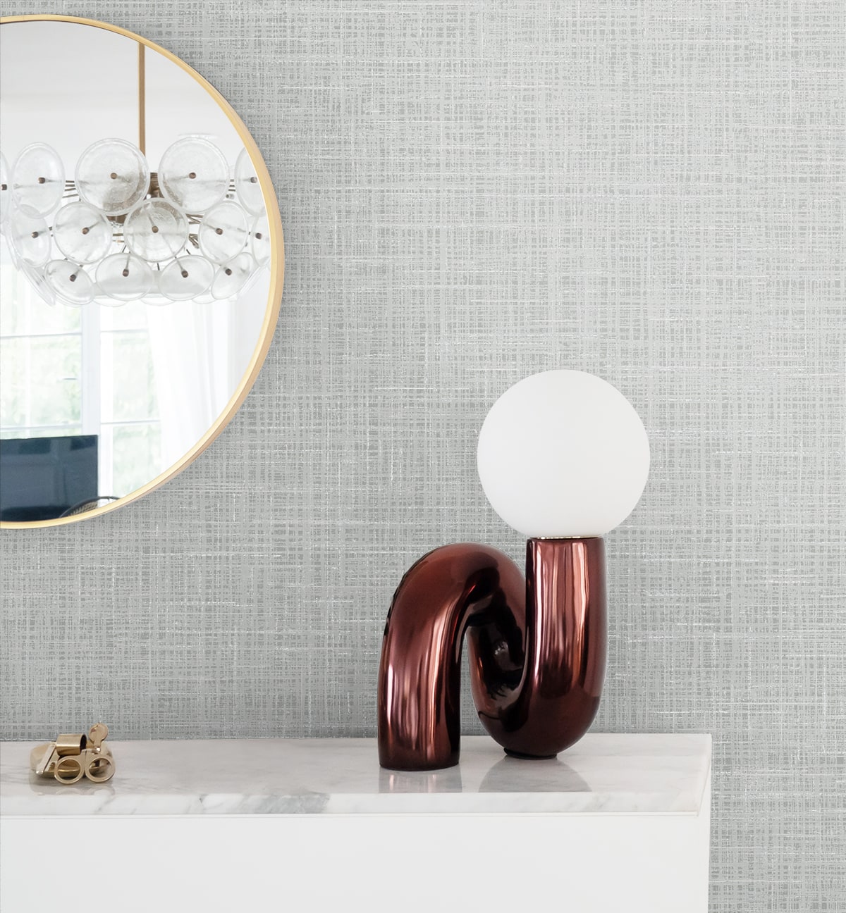 Deco 2 Glitter Faux Finish Unpasted Wallpaper