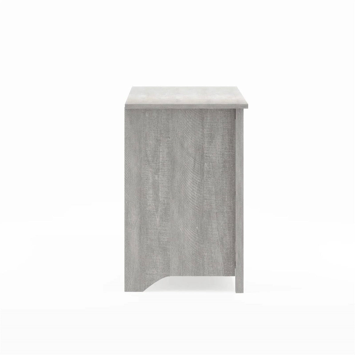 Farmhouse Style TV Stand in Light Grey Oak Wood Finish