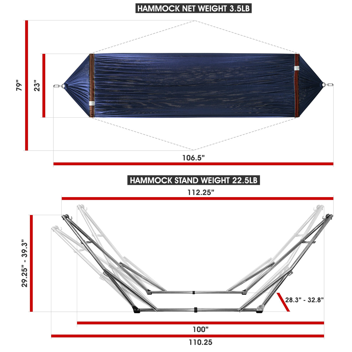 Tranquillo Original Stainless Steel Hammock Stand