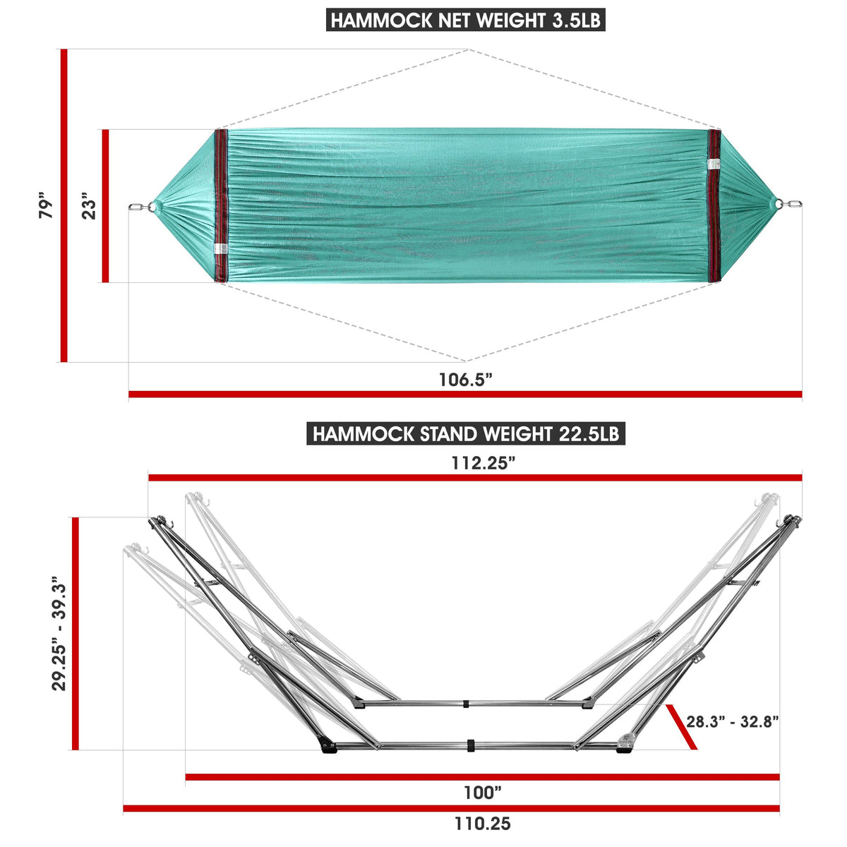 Tranquillo Original Stainless Steel Hammock Stand