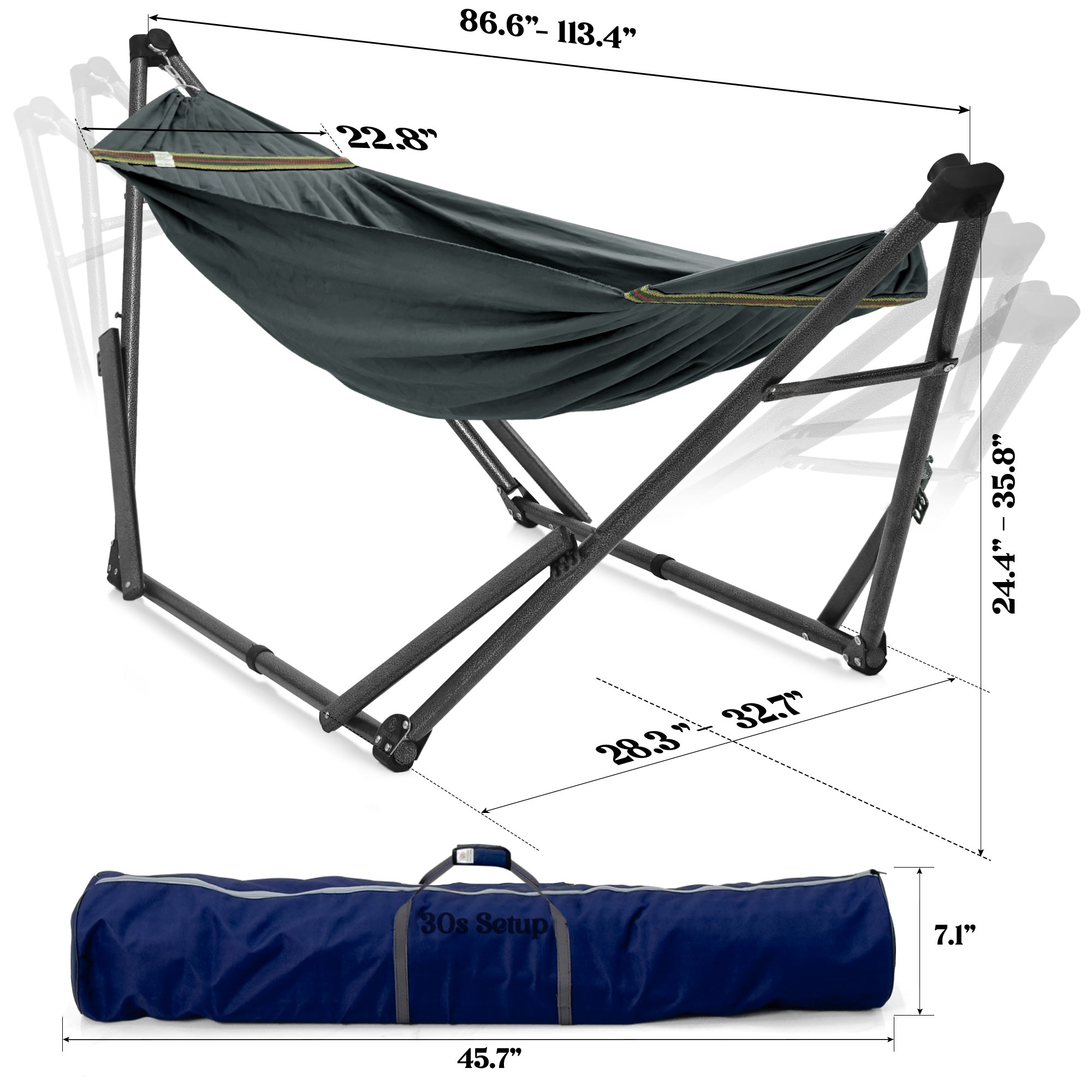 Tranquillo Uniki Canvas Hammock with Stand