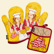Don't Make Me Poison Your Food Oven Mitts And Potholder Set