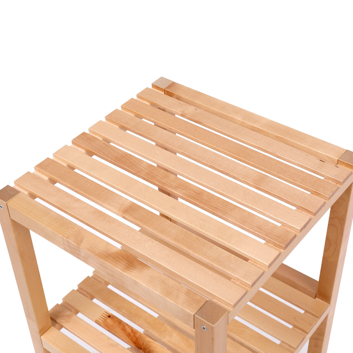 2-Tier Birch Bathroom Shelf, Multifunctional Storage Rack