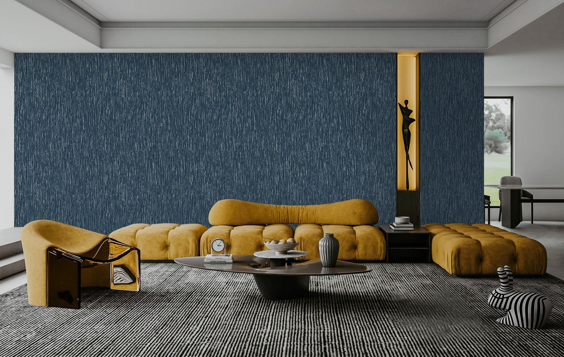 Geometric Textures Verticale Stria Unpasted Wallpaper