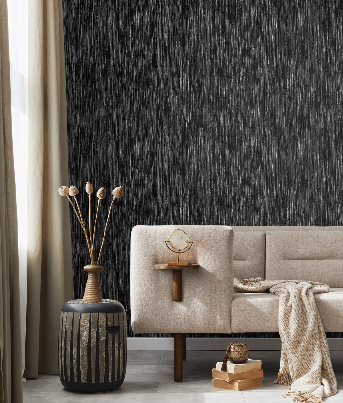 Geometric Textures Verticale Stria Unpasted Wallpaper