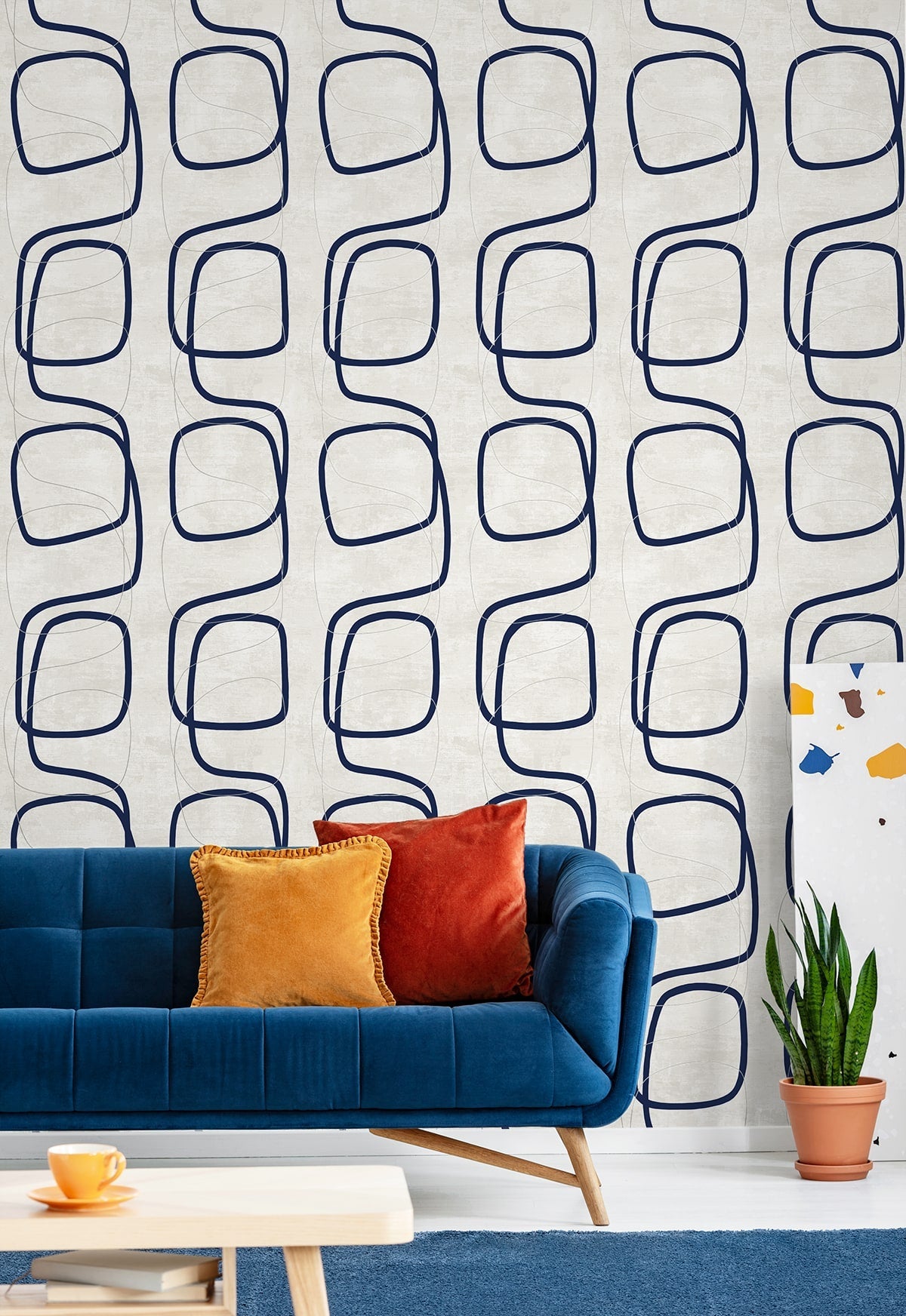 Geometric Textures Forcella Geometric Unpasted Wallpaper