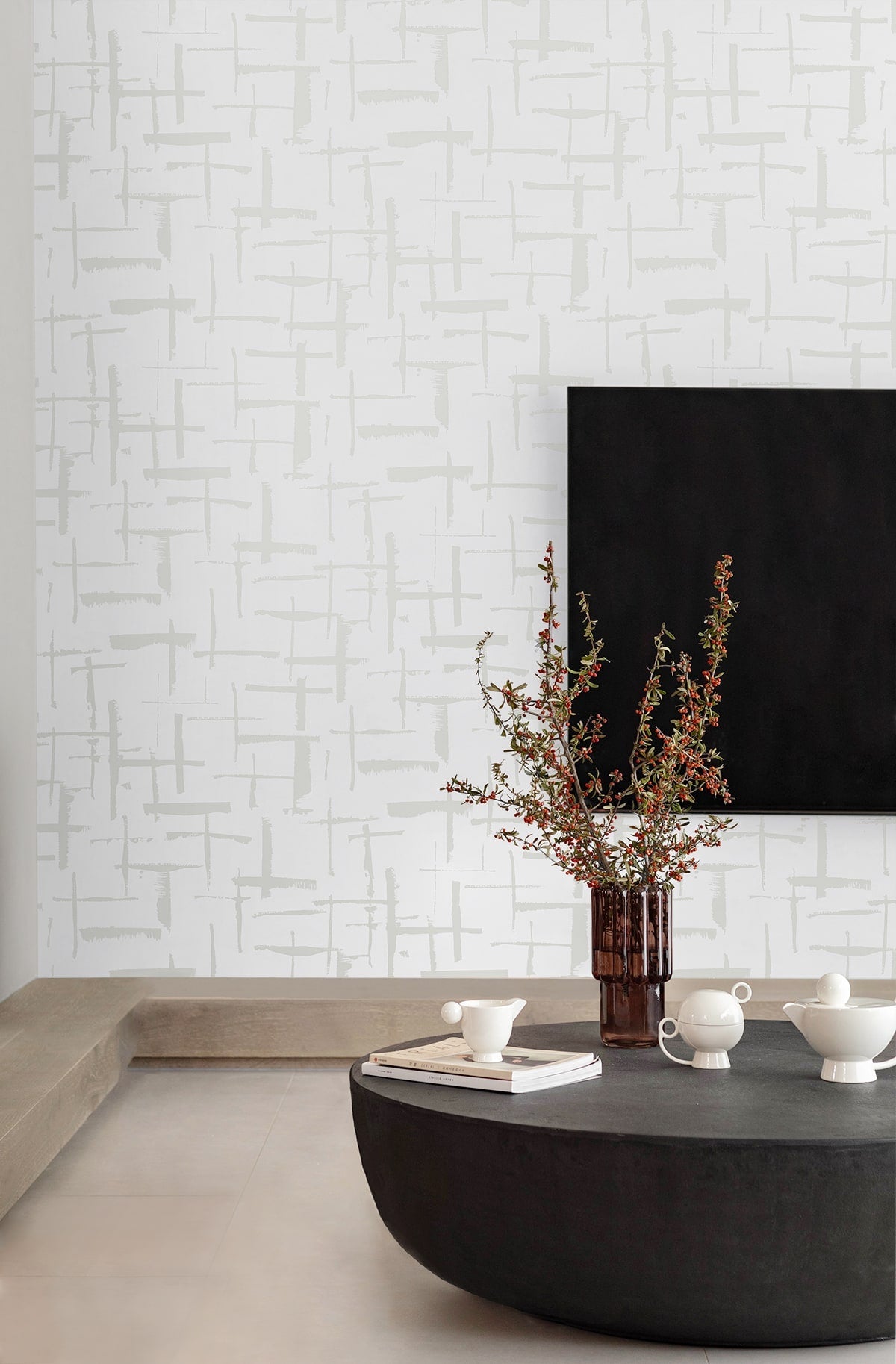Geometric Textures Incrociato Unpasted Wallpaper