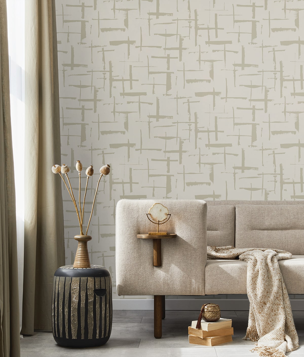 Geometric Textures Incrociato Unpasted Wallpaper