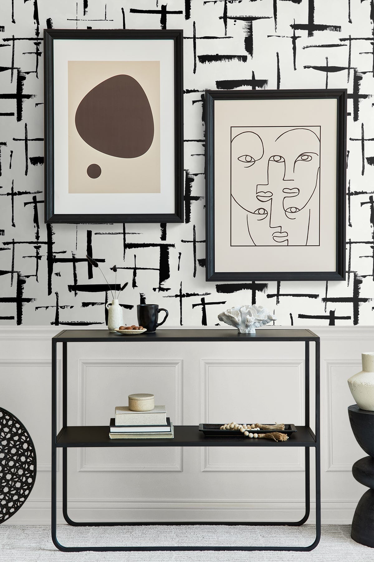 Geometric Textures Incrociato Unpasted Wallpaper