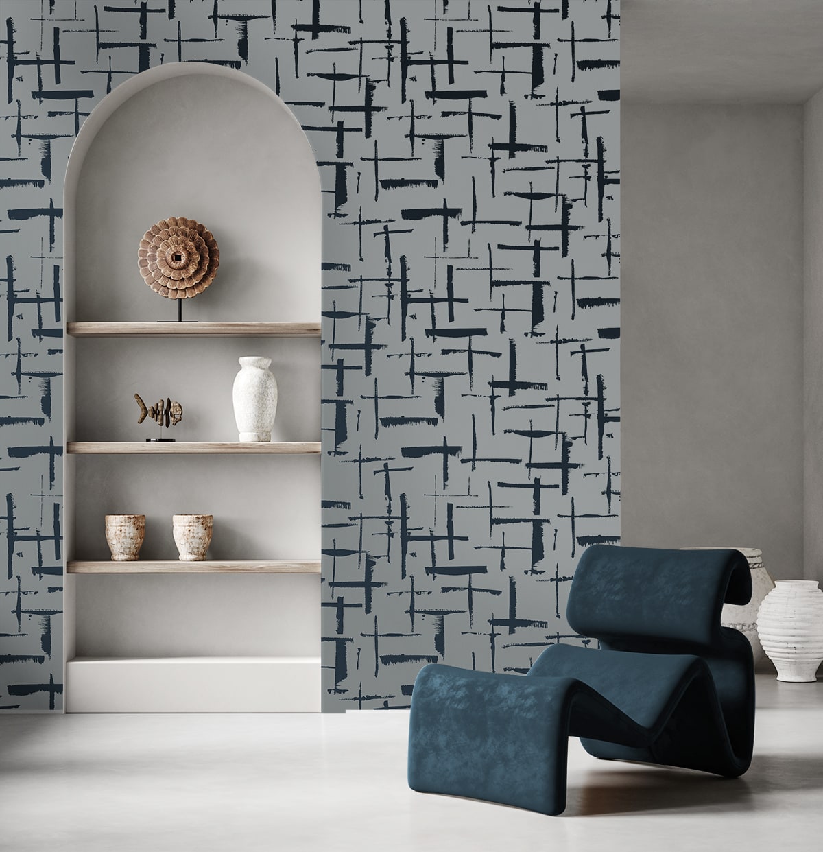 Geometric Textures Incrociato Unpasted Wallpaper