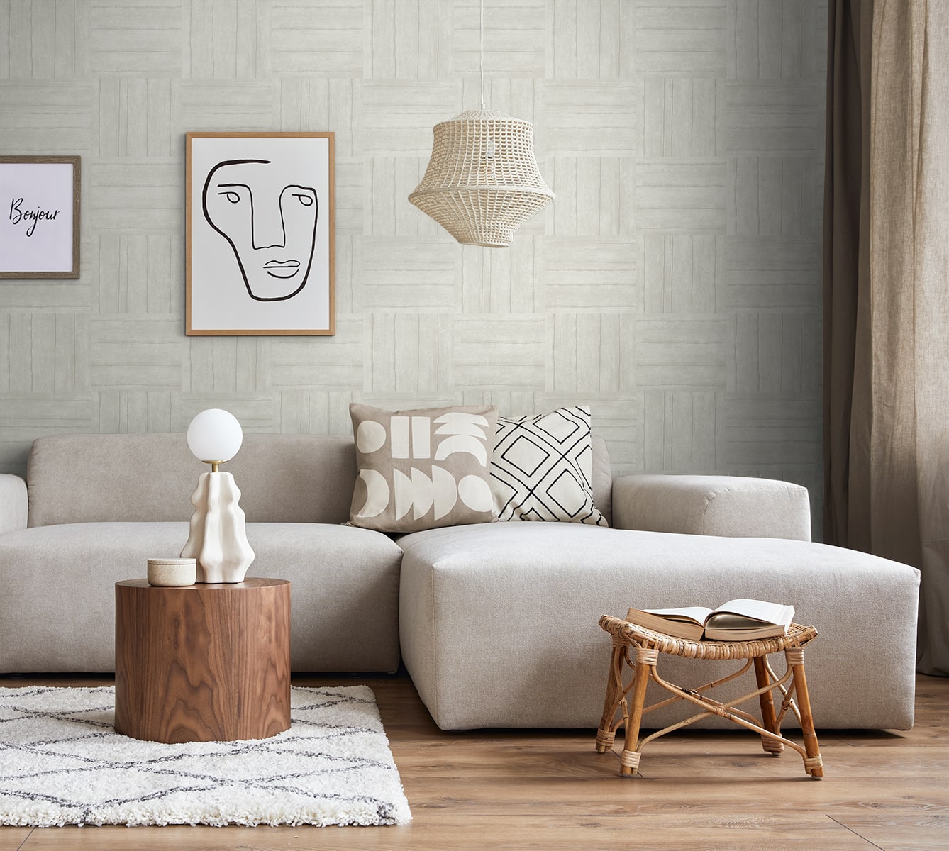 Geometric Textures Plaza Geometric Unpasted Wallpaper