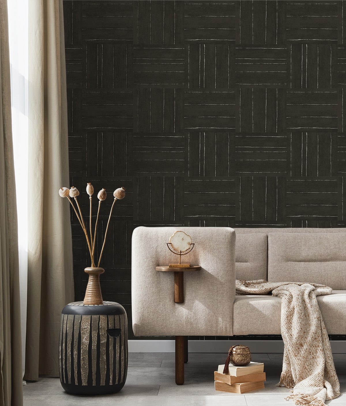 Geometric Textures Plaza Geometric Unpasted Wallpaper