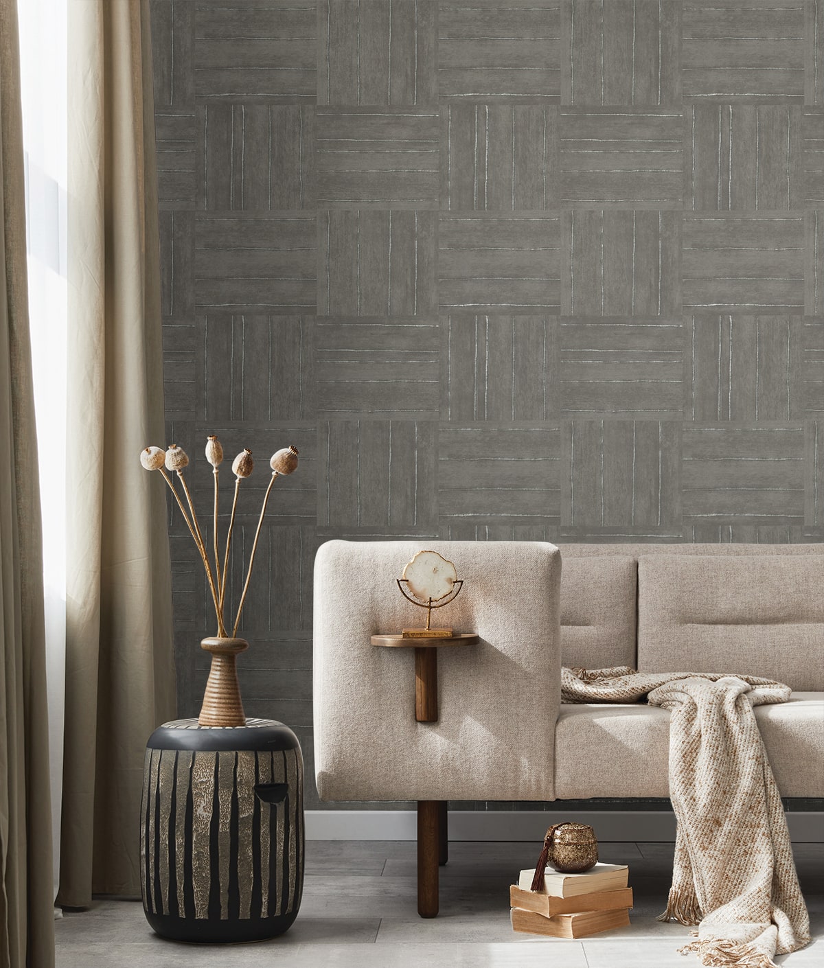 Geometric Textures Plaza Geometric Unpasted Wallpaper