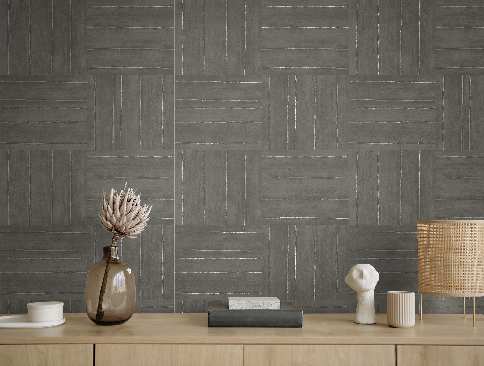 Geometric Textures Plaza Geometric Unpasted Wallpaper