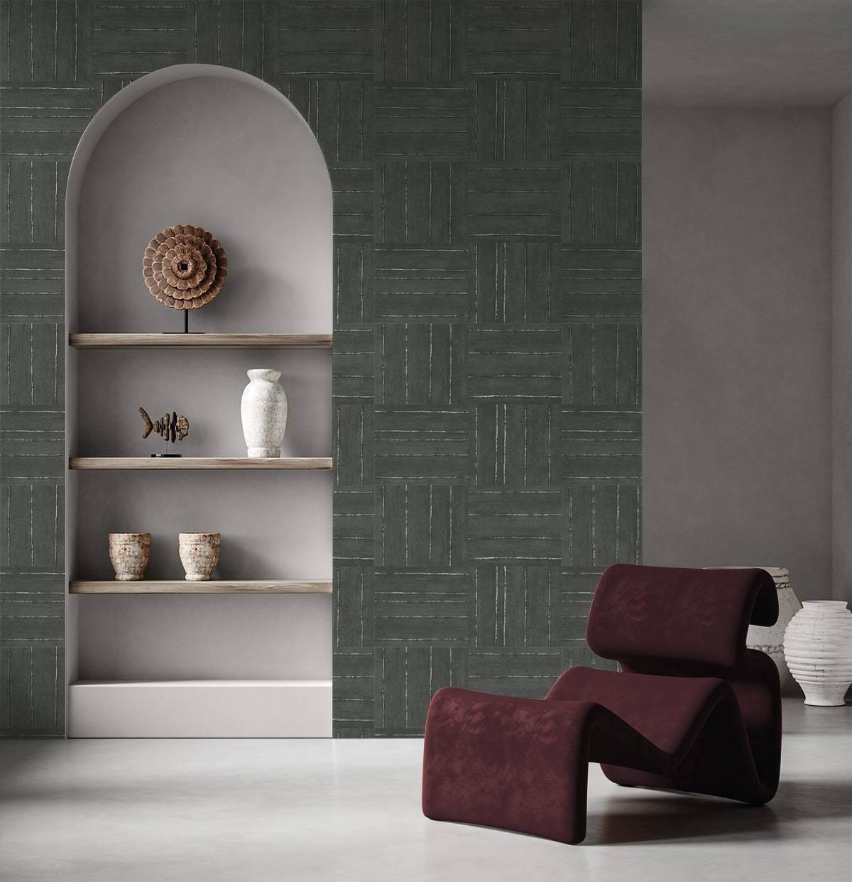 Geometric Textures Plaza Geometric Unpasted Wallpaper