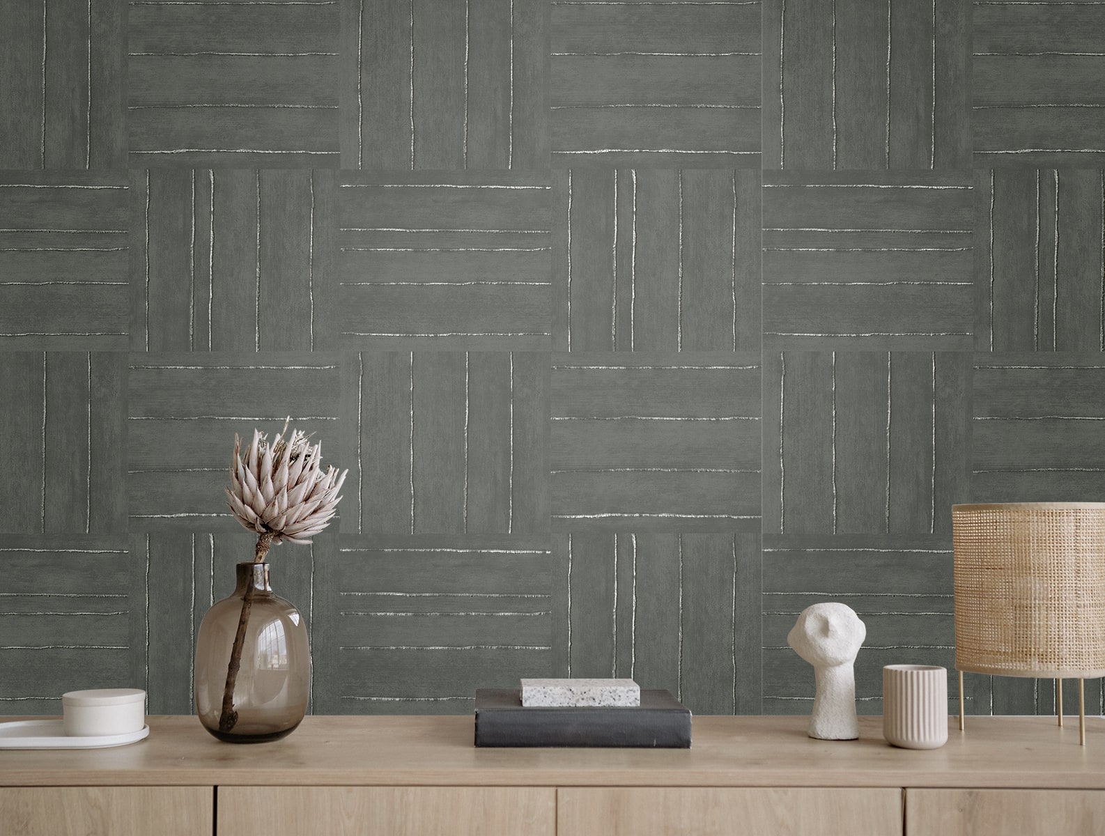 Geometric Textures Plaza Geometric Unpasted Wallpaper