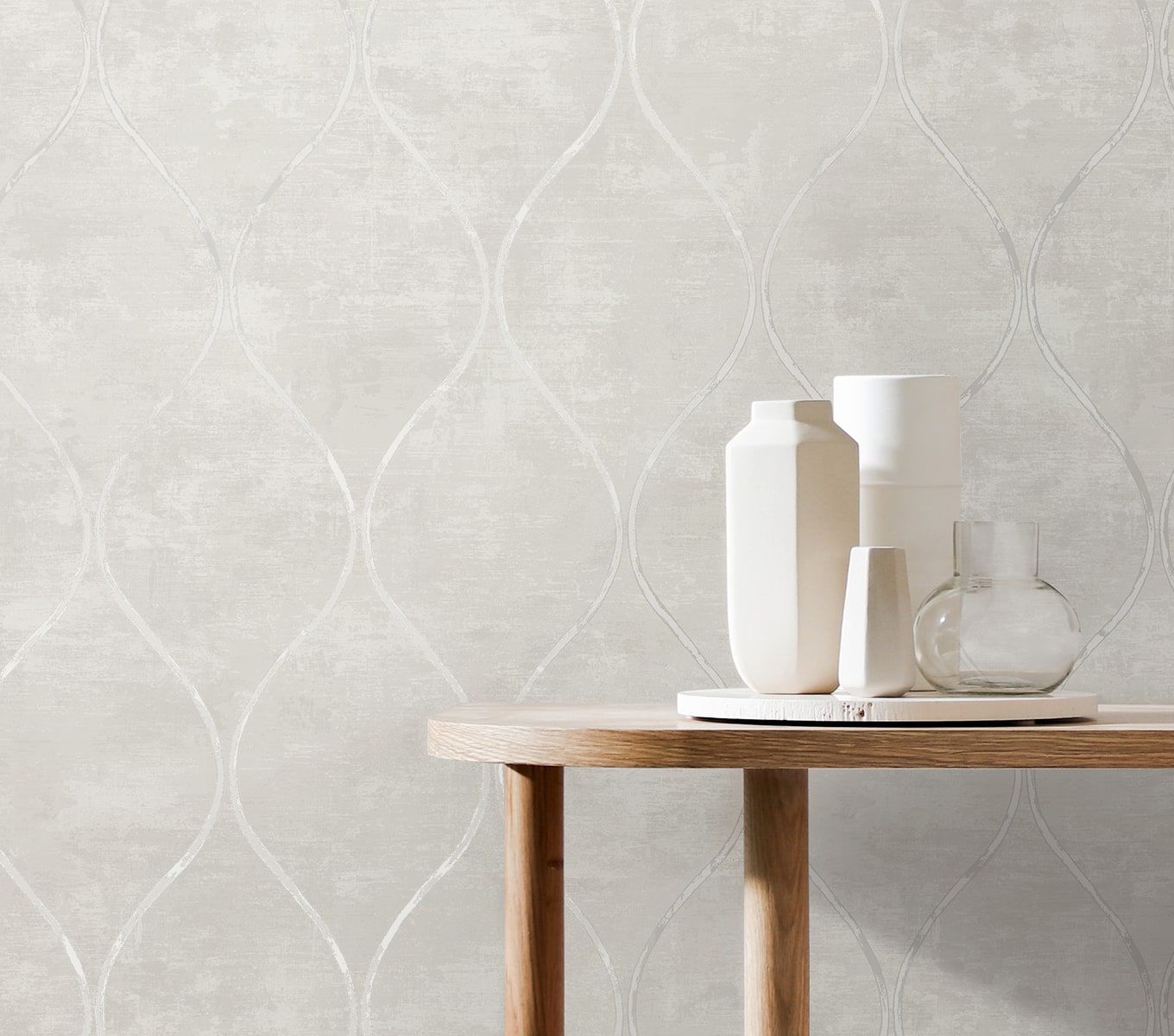 Geometric Textures Ellisse Ogee Unpasted Wallpaper