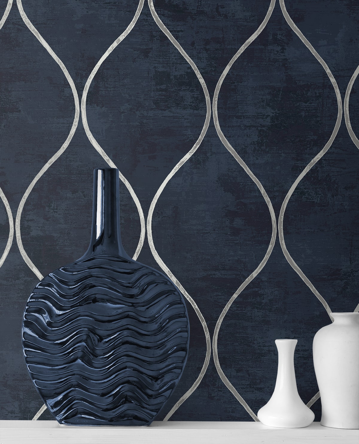 Geometric Textures Ellisse Ogee Unpasted Wallpaper