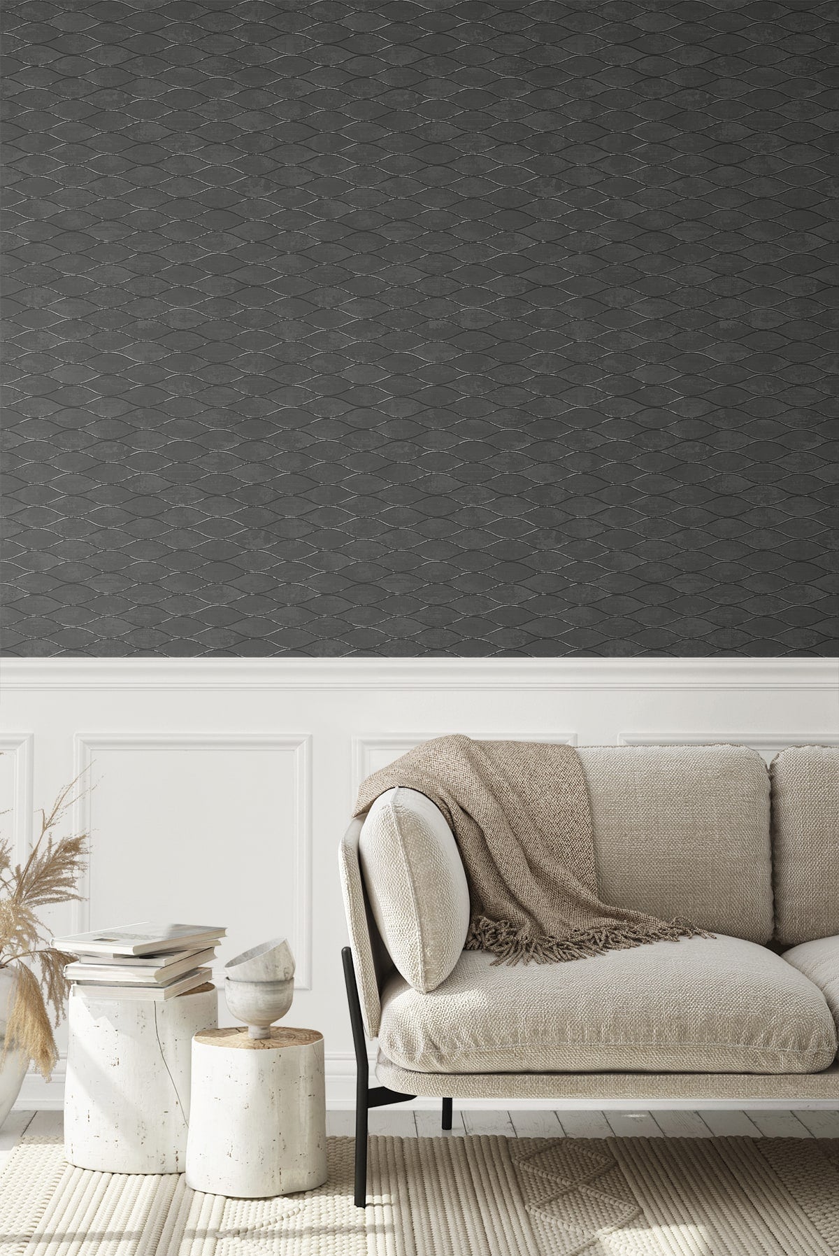 Geometric Textures Piccola Ogee Unpasted Wallpaper