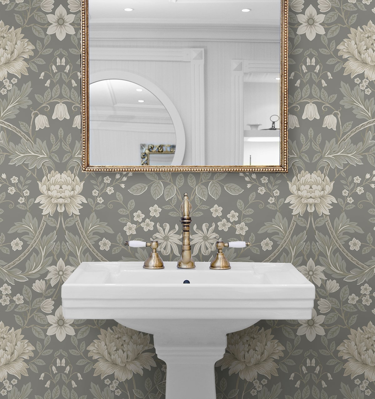Honeysuckle Floral Vintage Prepasted Wallpaper