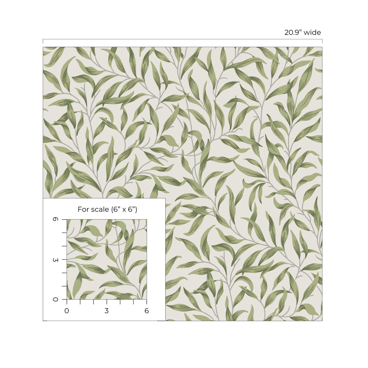 Willow Trail Vintage Prepasted Wallpaper