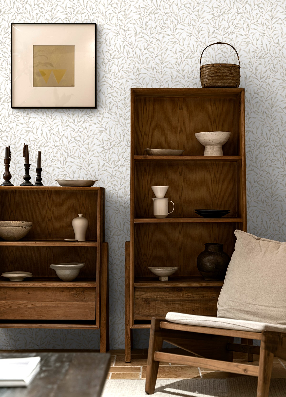 Willow Trail Vintage Prepasted Wallpaper
