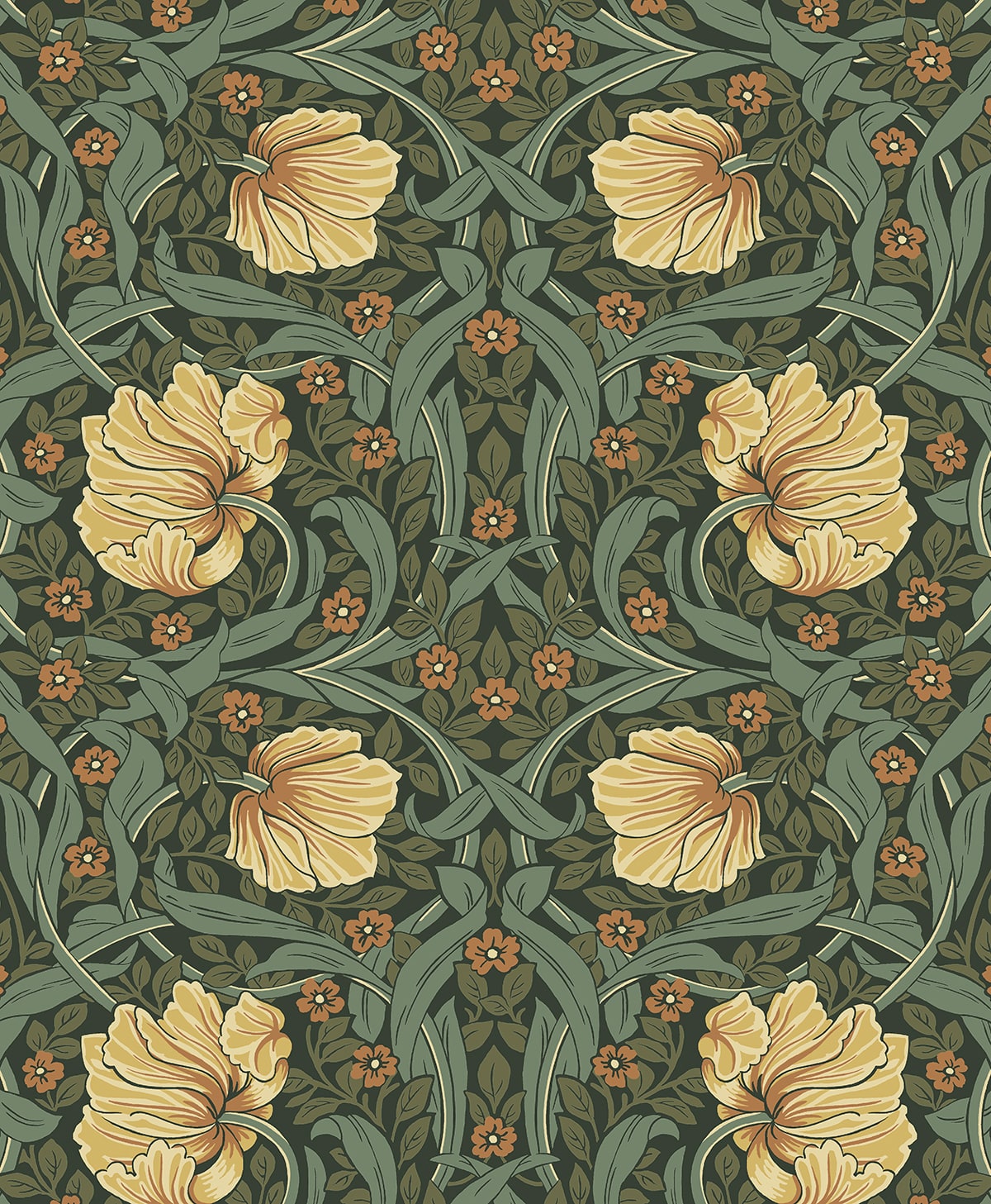 Pimpernel Garden Vintage Floral Prepasted Wallpaper