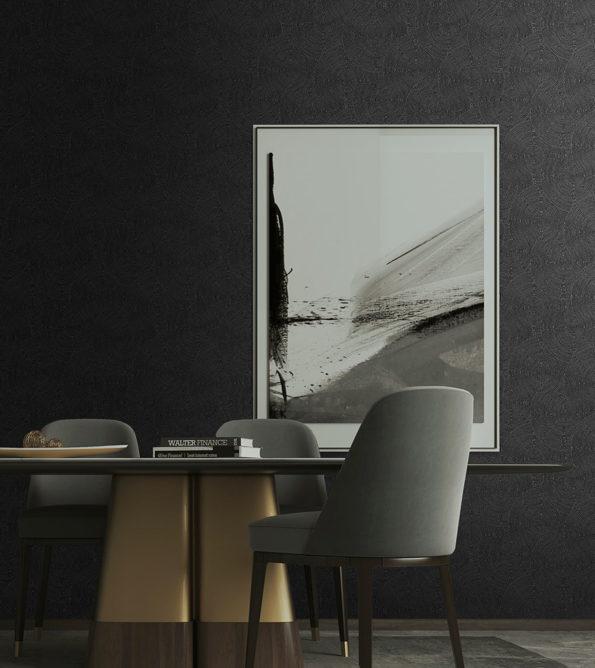 Swirl Geometric Prepasted Wallpaper