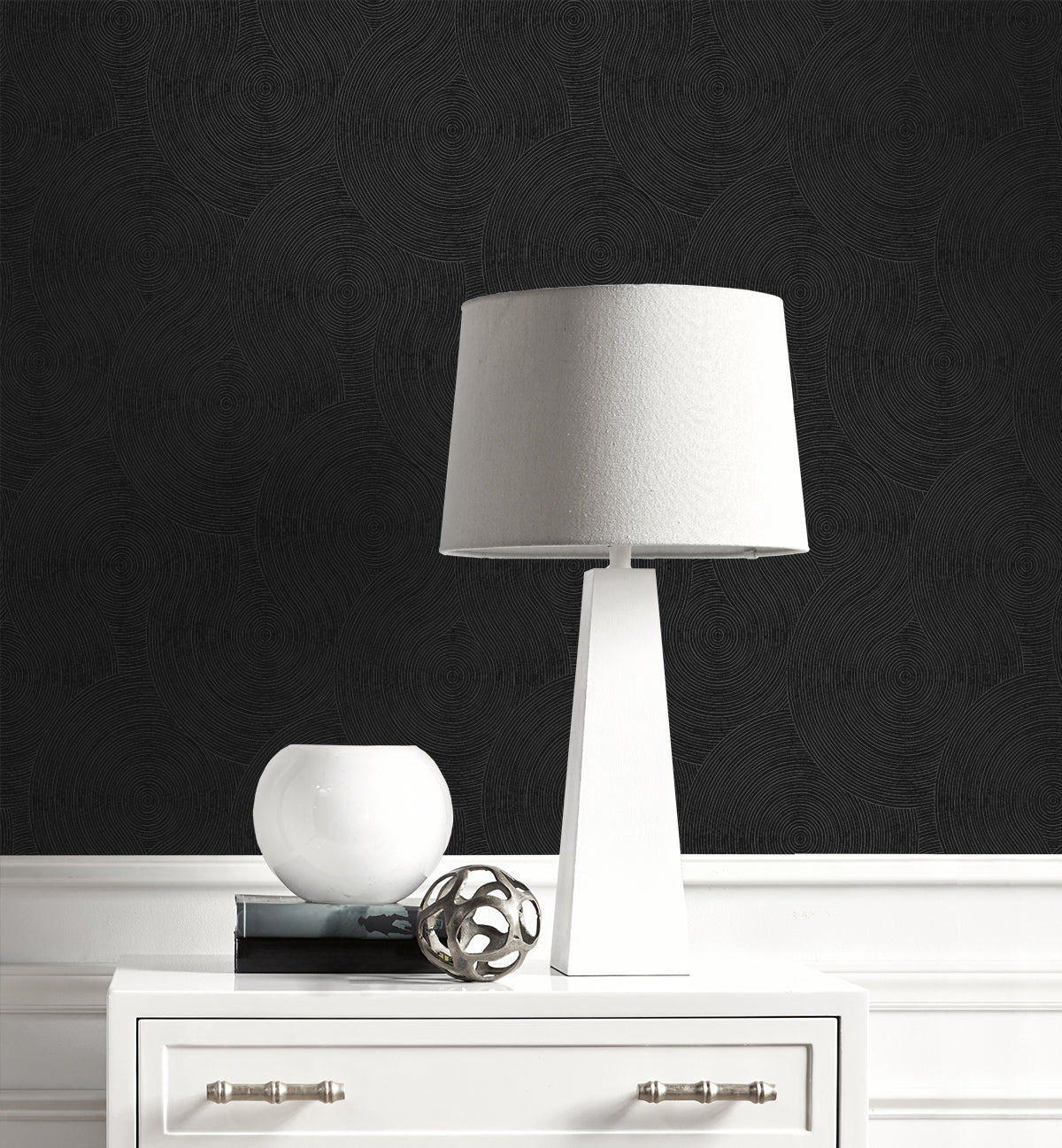 Swirl Geometric Prepasted Wallpaper