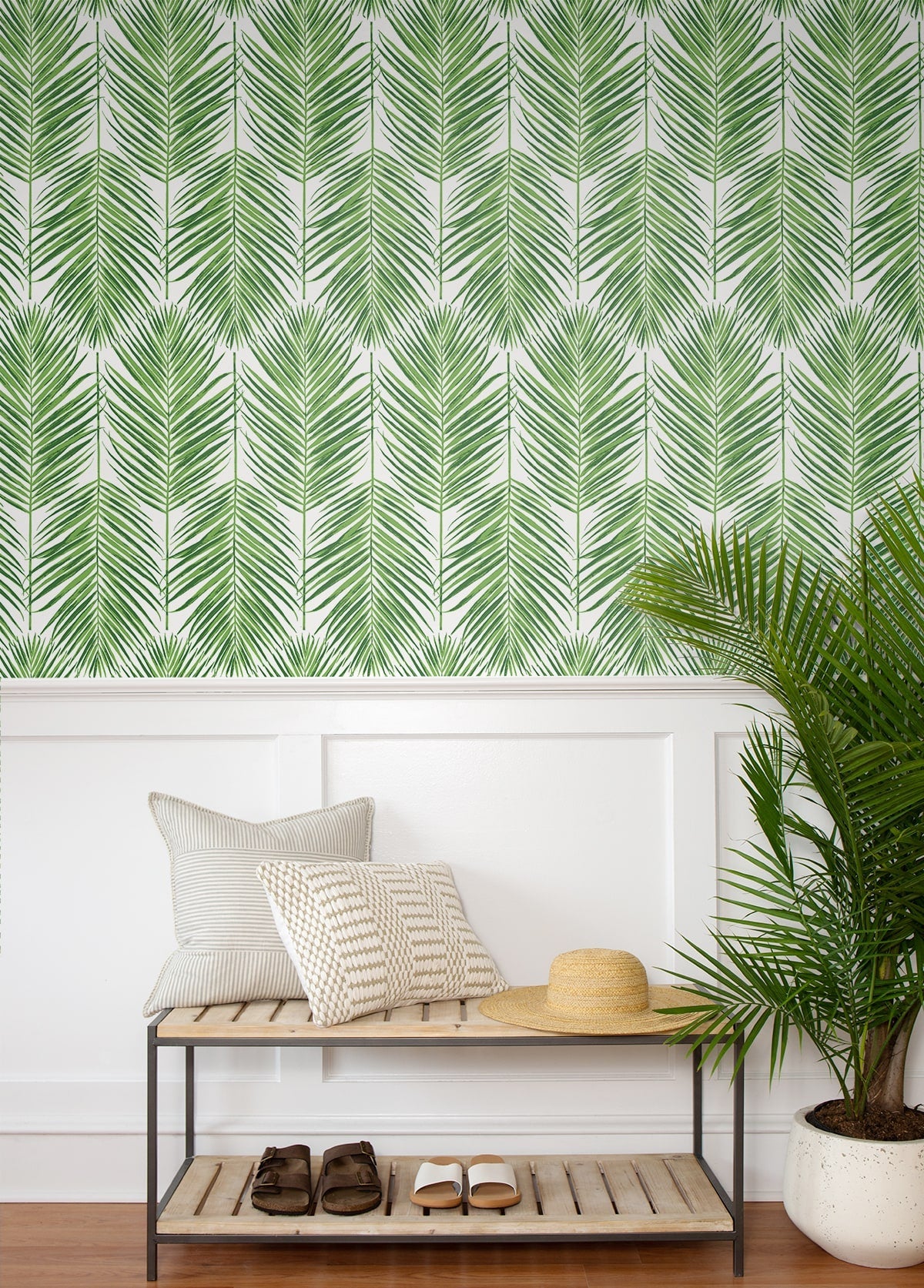 Marina Palm Coastal Unpasted Wallpaper